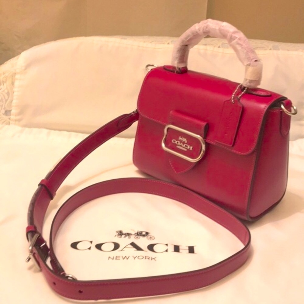 Silver/Bright Violet Morgan Top Handle Satchel BNWT - Picture 2 of 12